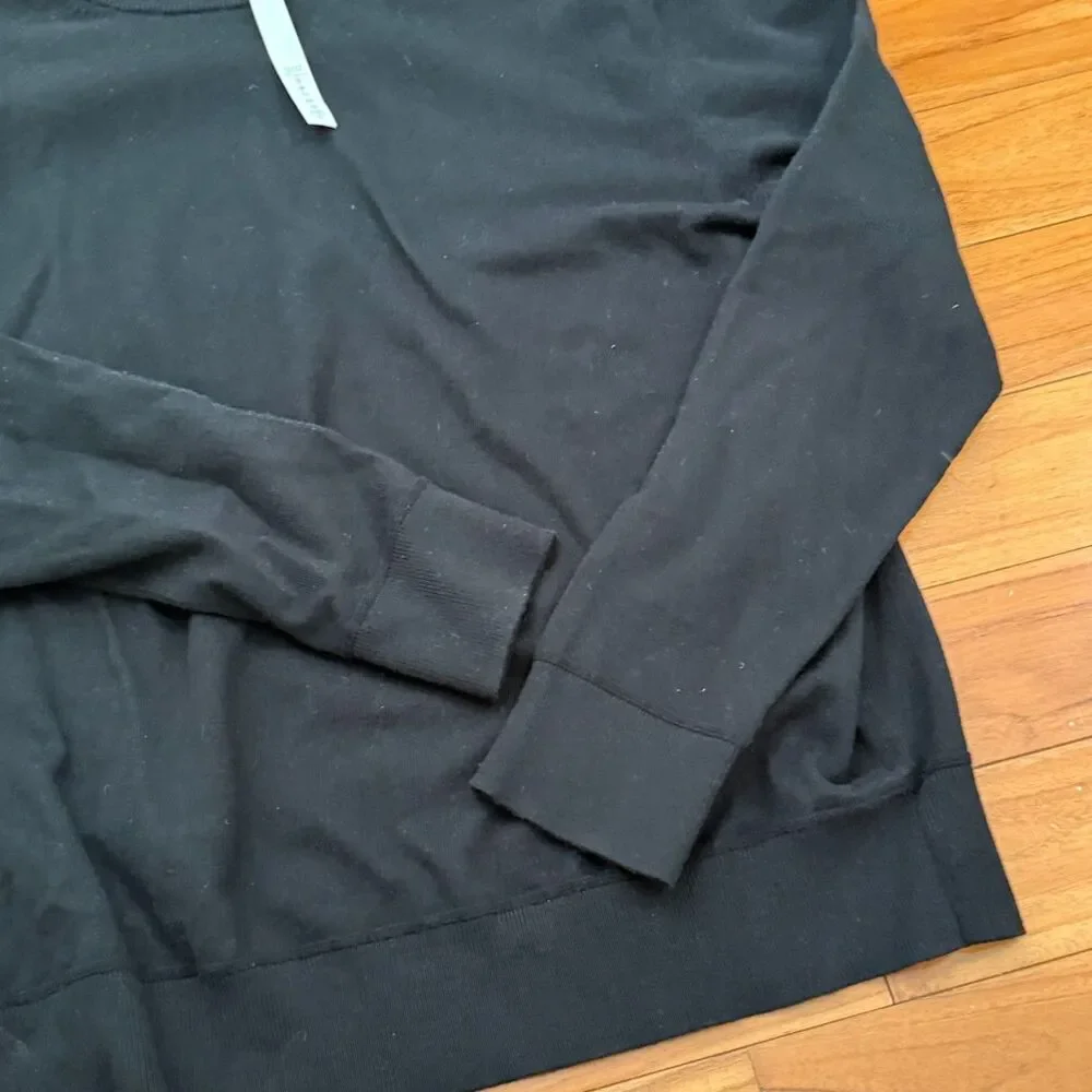 Women Lululemon Cotton-Cashmere Blend Sweater Black Size 12 Casual Neutral